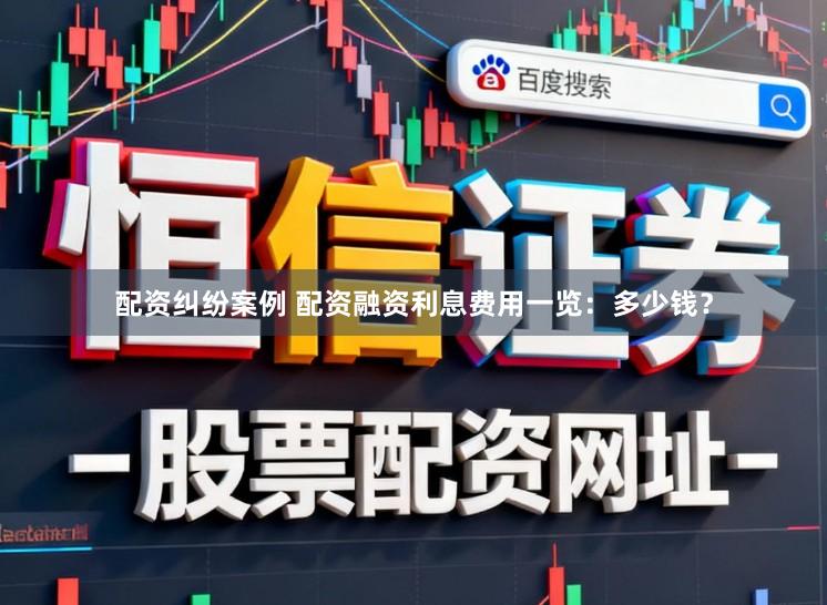 配资纠纷案例 配资融资利息费用一览：多少钱？